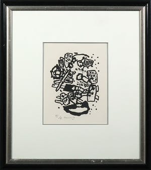 Corneille - Zeefdruk, Zonder titel - Ingelijst kopen? Bied vanaf 200!