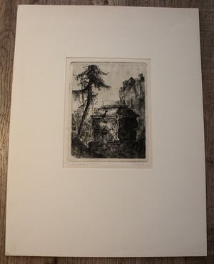 Willem Nijs - Ets: Tempel kopen? Bied vanaf 60!