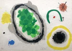 Joan Miro - HANDGESIGNEERDE kleurenlitho - 'Le Lézard aux Plumes d'Or - 1967 verkocht voor € 1!