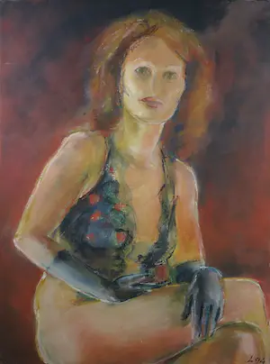 Lieuwe Smid - Olieverf op doek, Daina kopen? Bied vanaf 1!