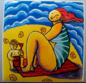 Jacques Tange - On the beach vaas kopen? Bied vanaf 79!