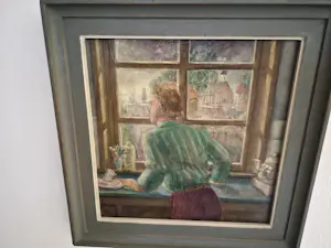 Jan Nijland - Man kijkt uit het raam kopen? Bied vanaf 45!