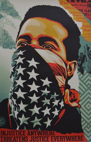 AcheterShepard Fairey - American Rage - gesigneerd? Enchérissez de 1!