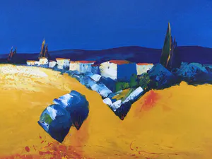 Berend Pasman - Surrealistisch landschap | Olieverfschilderij - ingelijst kopen? Bied vanaf 99!