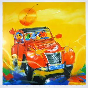 AcheterAd Verstijnen - Zeefdruk, Citroën Deux Chevaux? Enchérissez de 1!