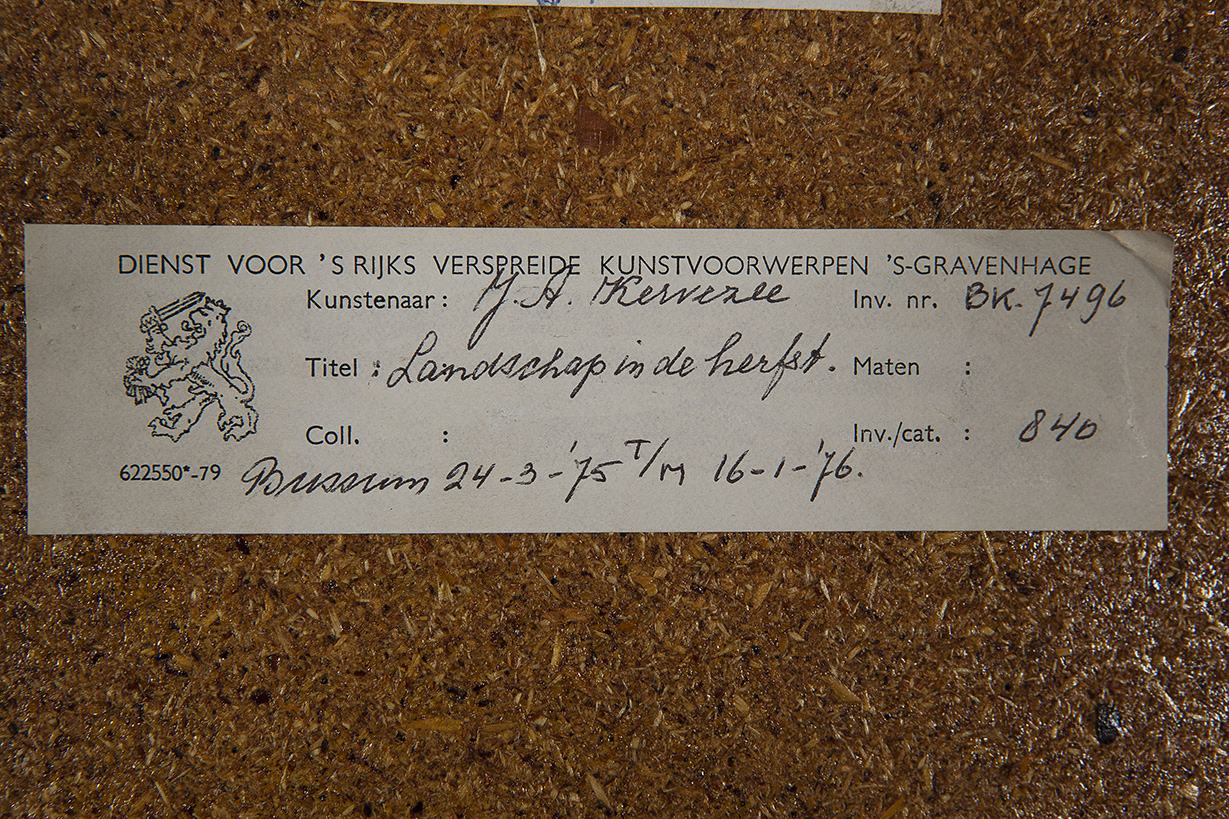 Nico Kervezee - Landschap in herfst - 1975 - Olieverf op vezelplaat - Bussum kopen? Bied vanaf 20!