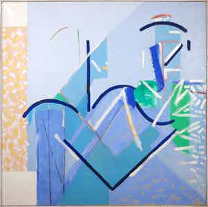 Jaap Hillenius - Acryl op doek, Zonder titel - Ingelijst (Groot) verkocht voor € 350!