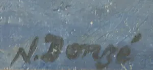 Numa Donzé - Olieverf op doek, Rheinlandschaft - Ingelijst kopen? Bied vanaf 100!