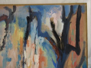 Klaas Pijlman - Olieverf op papier , Bos – 1968 kopen? Bied vanaf 35!