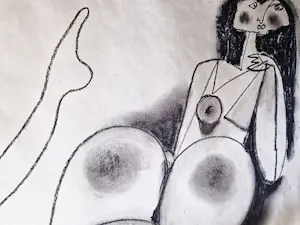 Theo Beerendonk - Jaren 60 erotische gemengde techniek op papier - gesigneerd kopen? Bied vanaf 67!