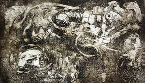 Jan Montyn - ets/aquatint - 1964 verkocht voor € 115!