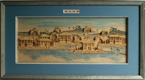 Curiosa - Uit kurk gesneden Oosters landschap – Jaren ‘80 kopen? Bied vanaf 50!