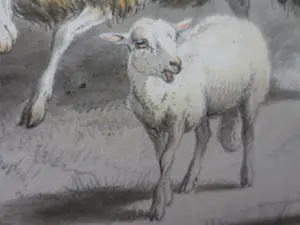 Henriette Ronner-Knip - (1821-1909) Schapen en Honden in Deuropening Schaapskooi kopen? Bied vanaf 250!