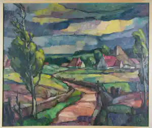 Harmen Klaas Post - Olieverf op board, Texel - Ingelijst verkauft für € 160!