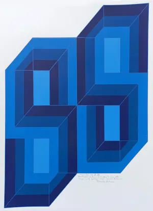 Ronald Abram - Geometrisch abstract, zeefdruk kaufen? Bieten Sie von 60!