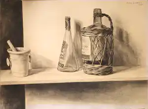 Kreel Daamen - Houtskooltekening, Zonder titel verkocht voor € 50!