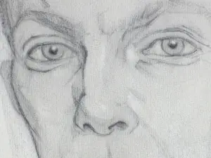 Harmen Meurs - Zelfportret - Tekening kopen? Bied vanaf 125!