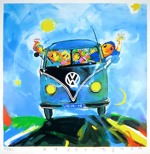 AcheterAd Verstijnen - Zeefdruk, VW Bus? Enchérissez de 1!