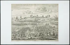 Jan Luyken - Kopergravure, De Slagh by Turnhout in de Jaere MDXCVII kopen? Bied vanaf 35!
