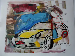 Peter Diem - Zeefdruk. Porsche kopen? Bied vanaf 35!