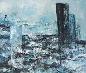 Constantijn Molenkamp - Olieverf op doek, Zeeschap - Ingelijst (Zeer groot) kopen? Bied vanaf 1!