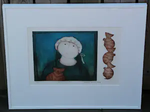 Buy Gerda Smit - Ingelijste litho: 'Vrouw met poezen'? Bid from 195!