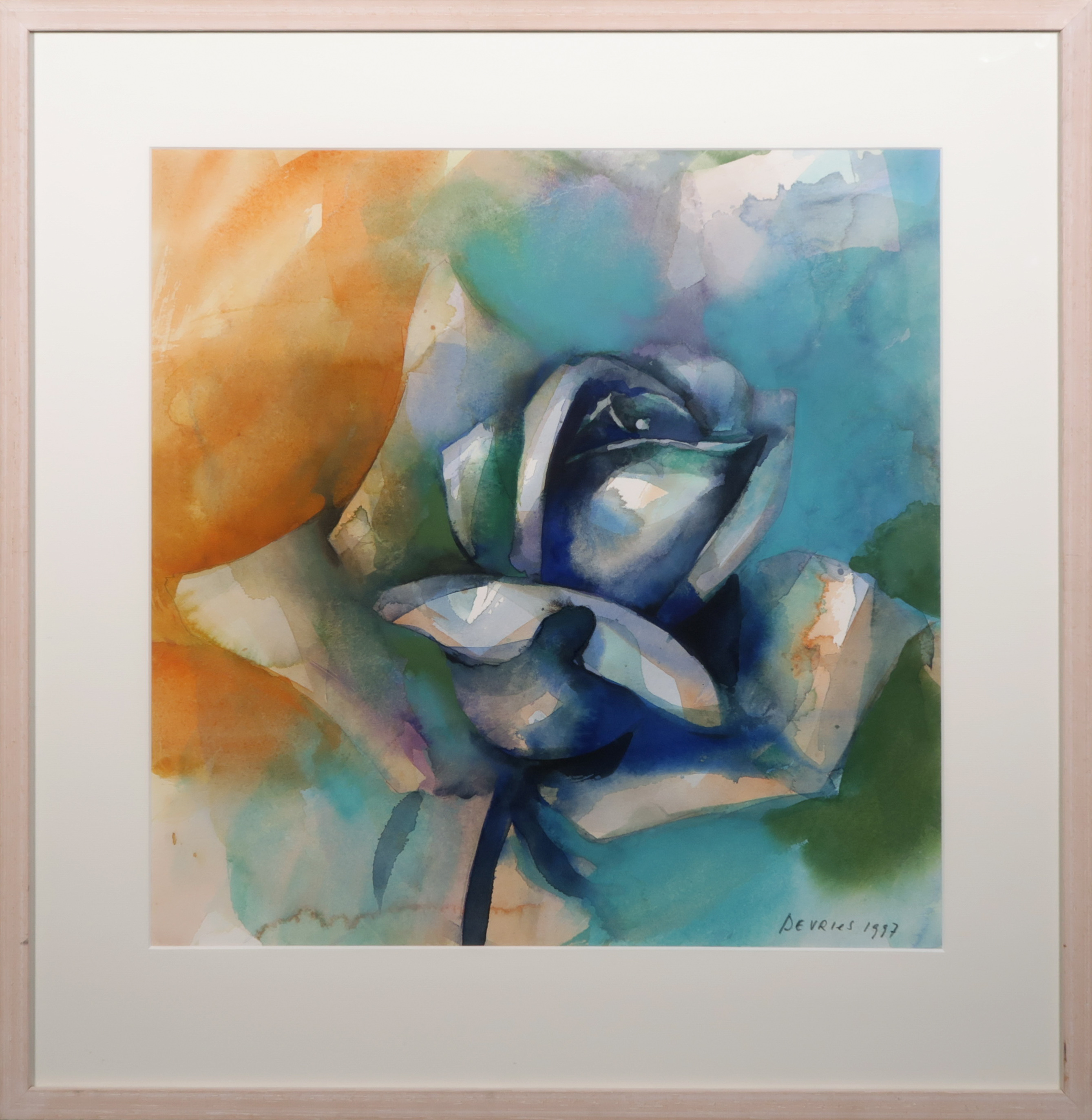 Paul de Vries - Aquarel, Z.T. Roos - Ingelijst kopen? Bied vanaf 1!
