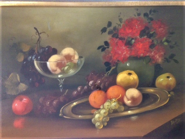 Tilly Moes - Stilleven: bloemen en fruit kopen? Bied vanaf 75!