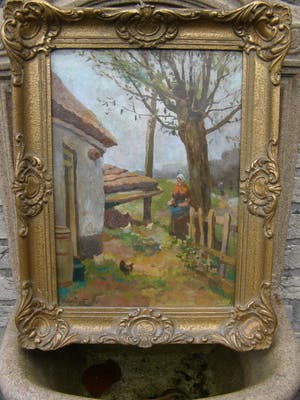 Adriaan de la Riviere - Boerderijgezicht kopen? Bied vanaf 50!