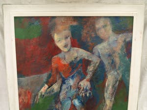 Petr Pavlištík - Ingelijst olieverf op doek, Ve vétru (“In de wind”) – 90 x 76 cm kopen? Bied vanaf 200!