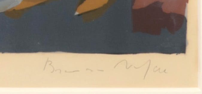 Bram van Velde - (6) Kleurenlitho, Cyclope - Ingelijst kopen? Bied vanaf 150!