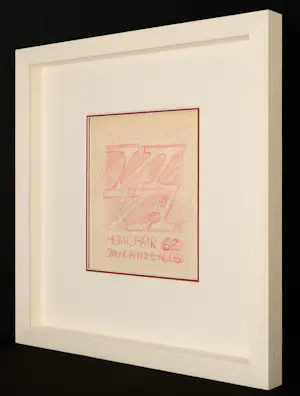 Robert Indiana - Originele Ontwerptekening voor HEMISFAIR 68 - met LOVE signatuur kopen? Bied vanaf 2950!