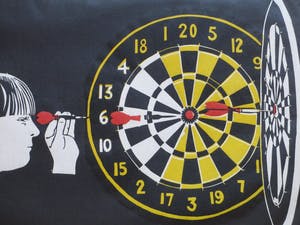 Hens de Jong - Darts - Kleurenhoutsnede kopen? Bied vanaf 1!