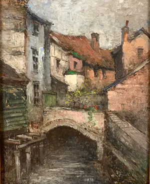 Walter Neuhof - Stadsgezicht met watergang kopen? Bied vanaf 60!