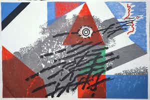 Jef Diederen - Houtsnede, Zonder titel verkocht voor € 50!