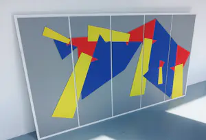 Otto Hamer - Collage op paneel, 92-4/ Abstract-geometrische compositie (Zeer groot!) kopen? Bied vanaf 300!