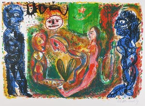 Rik van Iersel - Litho, Nachtelijke ontmoeting kopen? Bied vanaf 1!