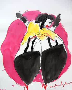 Anton Heyboer - Aquarel: Danseres verkocht voor € 250!