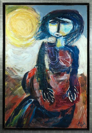 Martin van Wordragen - Olieverf op doek, In de wind - Ingelijst (Groot) kopen? Bied vanaf 350!