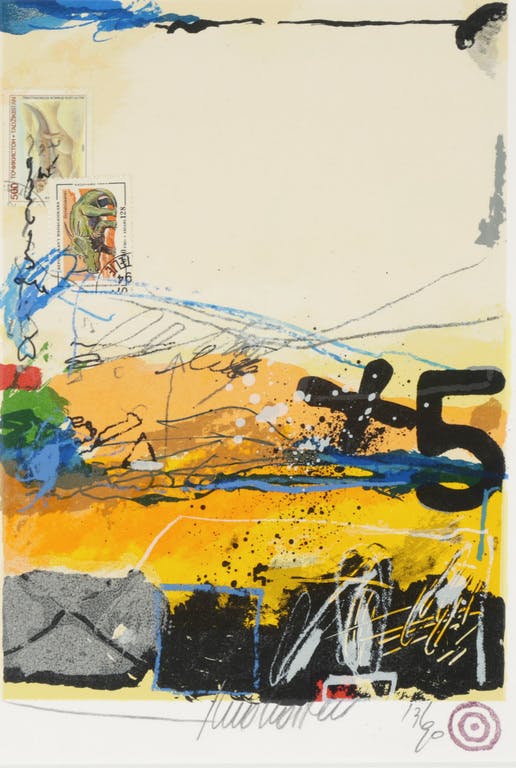 Theo Koster - Theo Koster: Collage en zeefdruk, Zonder titel  kopen? Bied vanaf 20!