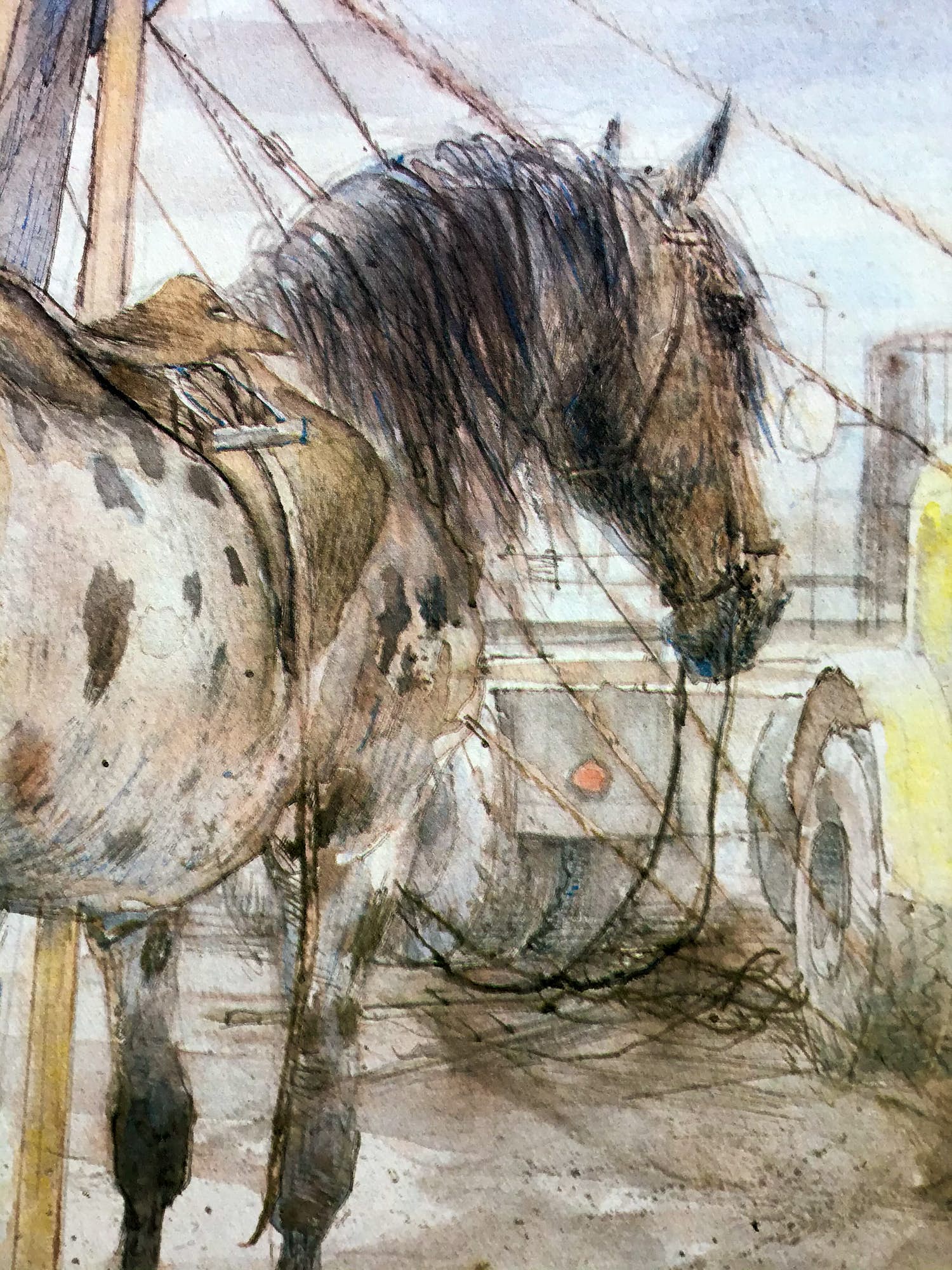 Piet Klaasse - Paarden, proefdrukken offsetlitho, 2-zijdig bedrukt, gesigneerd in druk kopen? Bied vanaf 40!