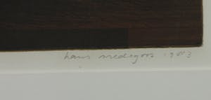 Hans Vredegoor - Lot van twee etsen/aquatints, Liggende wind IV + Een balans - Ingelijst kopen? Bied vanaf 60!