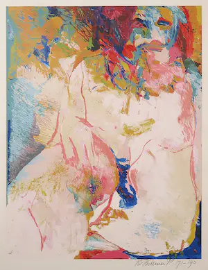 Kees van Bohemen - Zeefdruk, vrouwfiguur - Ingelijst kopen? Bied vanaf 1!