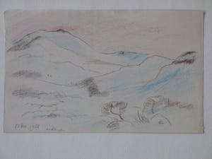 Han Krug - Winterochtend in de duinen - Kleurtekening kopen? Bied vanaf 30!