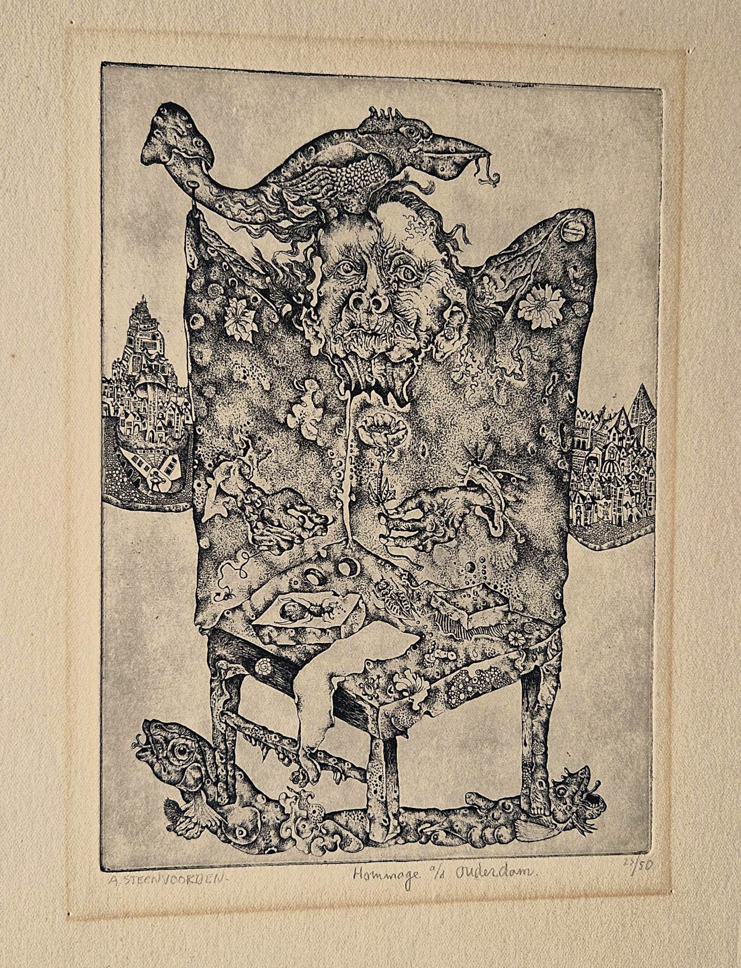 Ab Steenvoorden - Typische AS droge naald ETS "Hommage a/d ouderdom" bep. oplage (50) kopen? Bied vanaf 28!