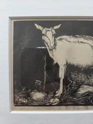 Jan Mankes - Geit. Ingelijst. kopen? Bied vanaf 20!