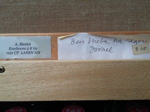 An Biesiot - (1919-2006) Beer Sheva na regen Israël - ingelijst olieverfwerk kopen? Bied vanaf 35!