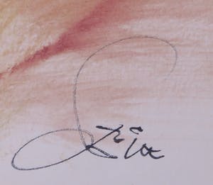 Franscz Witte - Olieverf en krijt op papier, Zonder titel kopen? Bied vanaf 1!