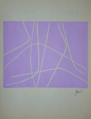 Jan Saverys - Composition abstrait - 1952 - Originele zeefdruk gesigneerd kopen? Bied vanaf 80!