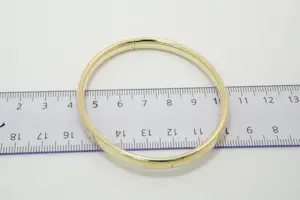 25- Klassieke 14krt geel-gouden ovalen unisex slaven armband - gekeurd kopen? Bied vanaf 550!